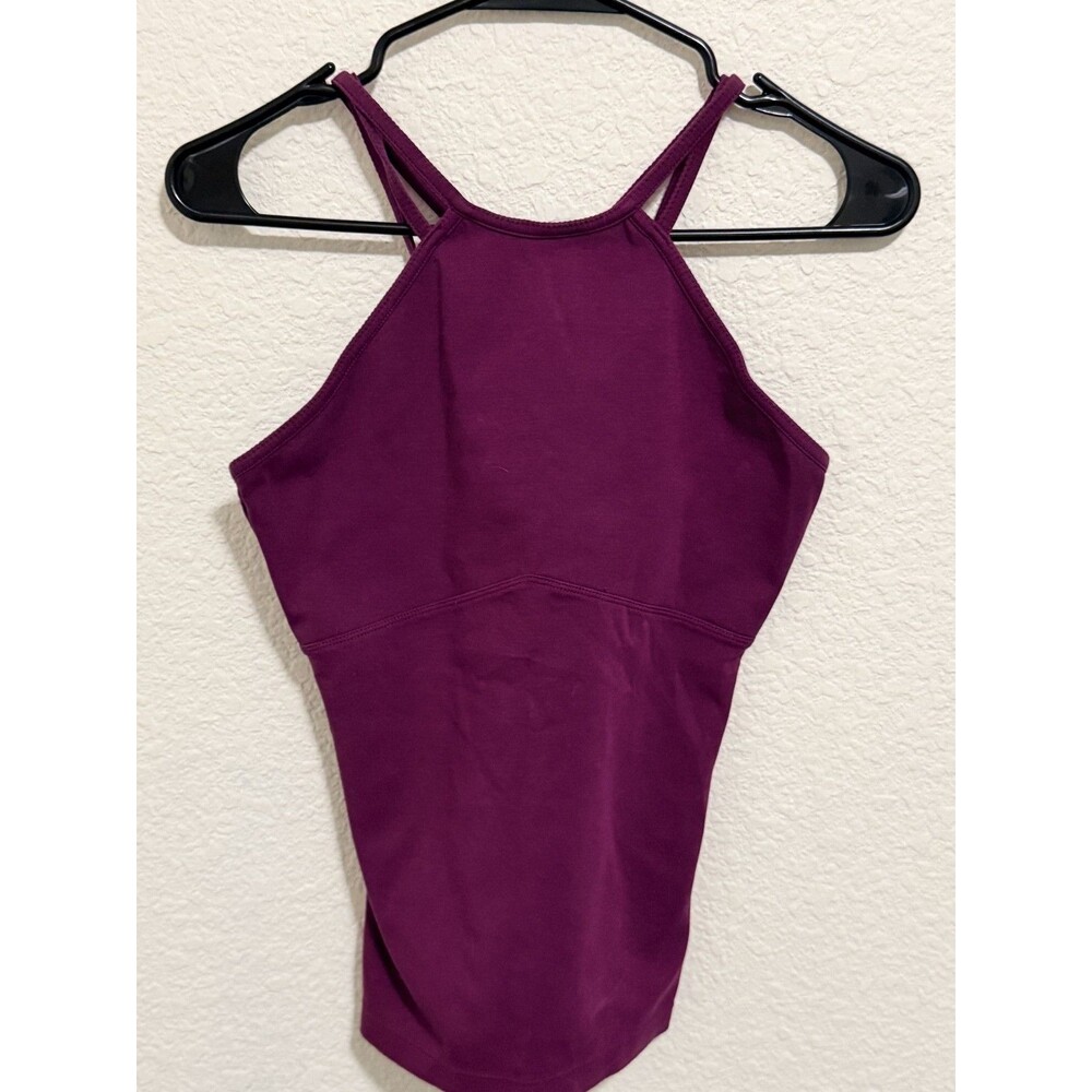 Free People Movement Purple Criss Cross Back Workout Stretch Tank S